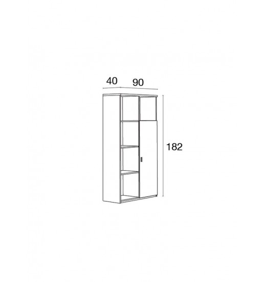 ELEMENTO PRATELEIRAS C/1PORT. OREANA PINHO BRANCO - OR.013