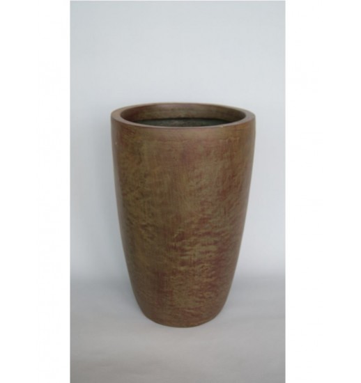 VASO POTE FIBRA VERDE/PRETO PEQUENO