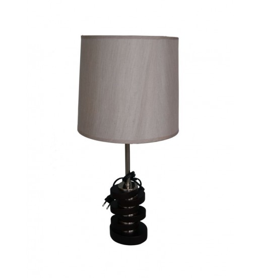 CANDEEIRO B/CROMO ABAJOUR  BEGE10020097