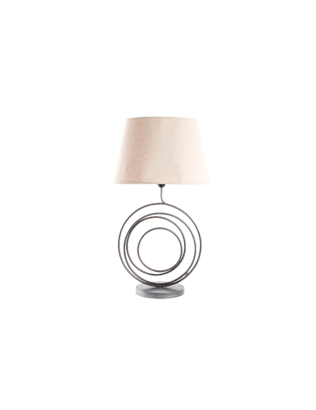 CANDEEIRO METAL COM ABAJOUR CIRCLE NATURAL 42*30*79 - LA-125814