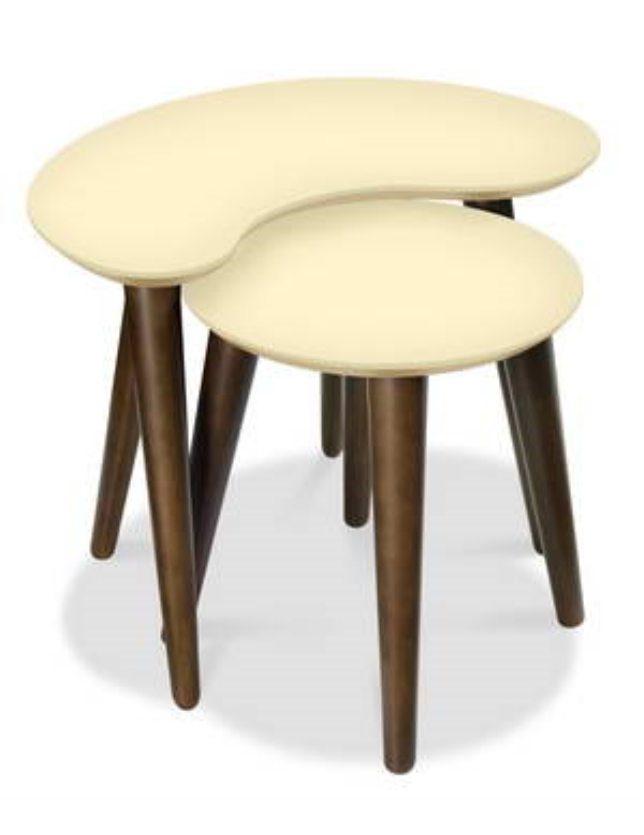 CONJUNTO MESAS (2mesas)  WALNUT TOP 9121-07-IV