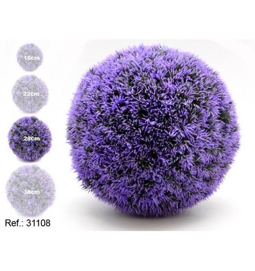 PLANTA ARTIFICIAL BOLA DE RELVA LILAS 25CM - 31108