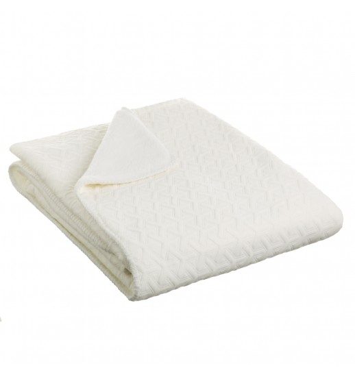 MANTA SOFÁ JACQUARD AXIS BRANCO 130*150 - 49325