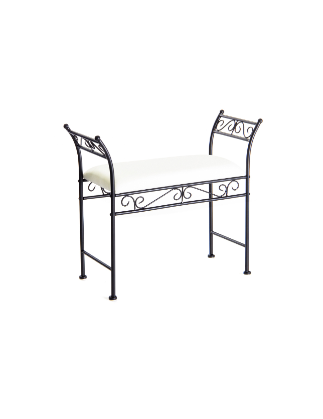 BANQUETA PRETO METAL 74*30*63 - 30656