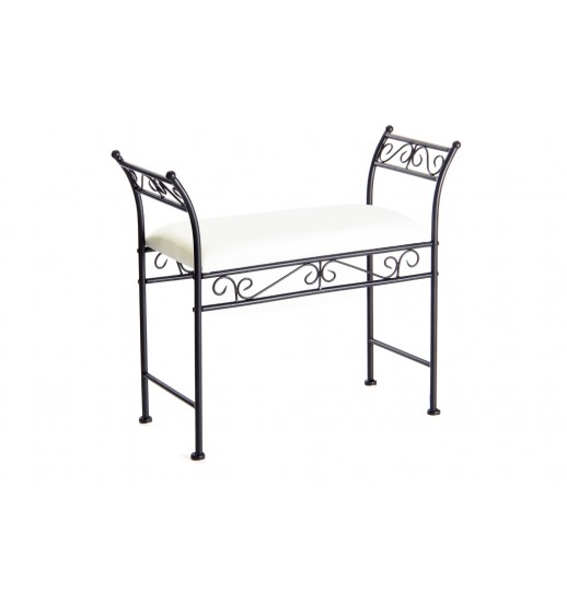 BANQUETA PRETO METAL 74*30*63 - 30656