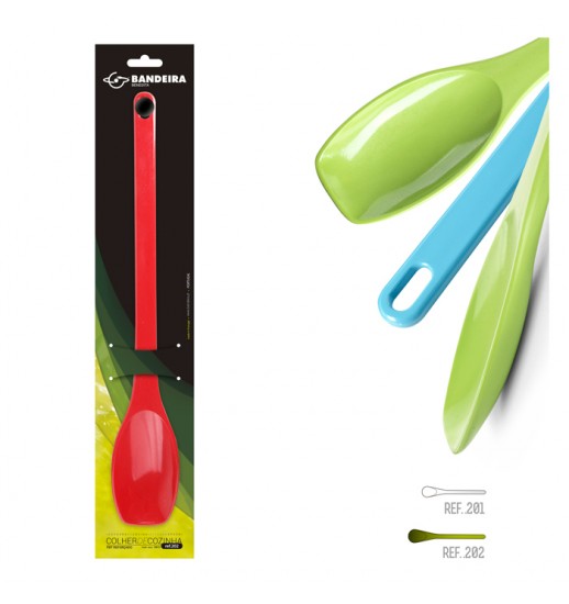 COLHER COZINHA 36CM PBT REFORÇADO 202 VERMELHA - 01209203