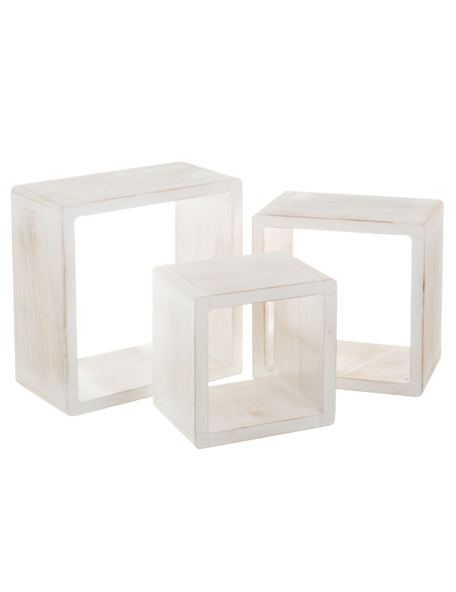 CONJUNTO 3 CUBOS BRANCO - 122064