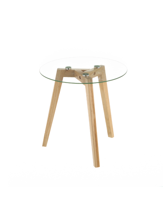 MESA APOIO MADEIRA / VIDRO 40*40*40 - 122248