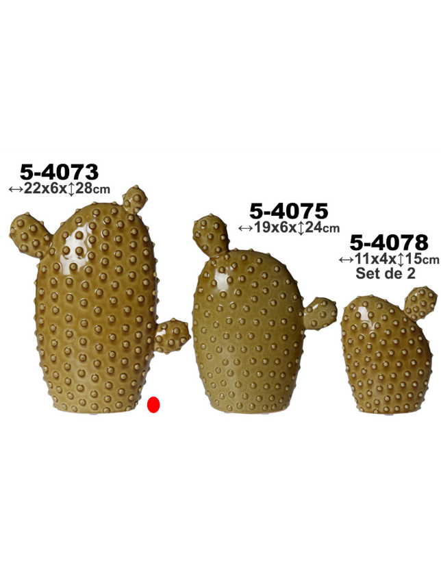 FIGURA CERAMICA CATO MOSTARDA 28 CM - 54073