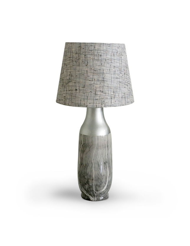 CANDEEIRO BASE CERAMICA PRATEADA 38*38*71CM D8209 - 12315239