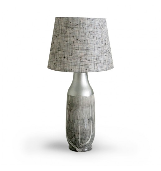 CANDEEIRO BASE CERAMICA PRATEADA 38*38*71CM D8209 - 12315239