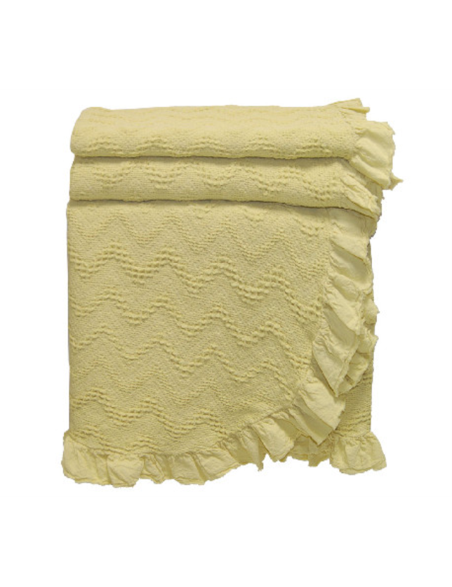 COLCHA MARRAKECH 220*260 AMARELO LIMAO  C/FOLHO - 92185531