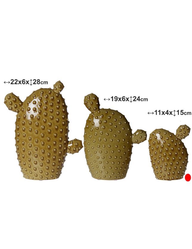 FIGURA CERAMICA CATO MOSTARDA 15 CM - 54078