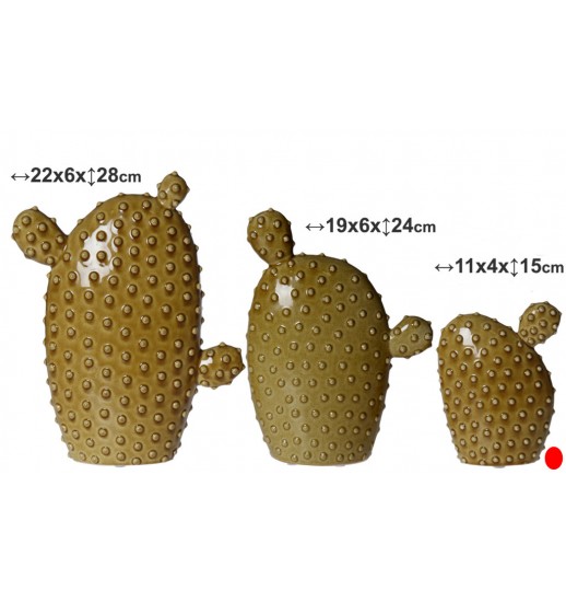 FIGURA CERAMICA CATO MOSTARDA 15 CM - 54078