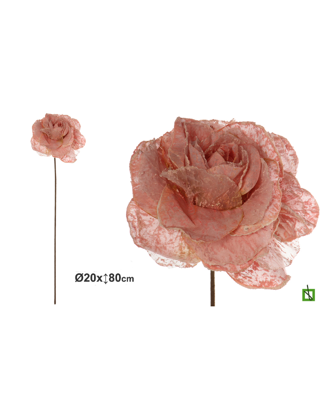 FLOR TELA ROSA 20CM*80CM - 27598