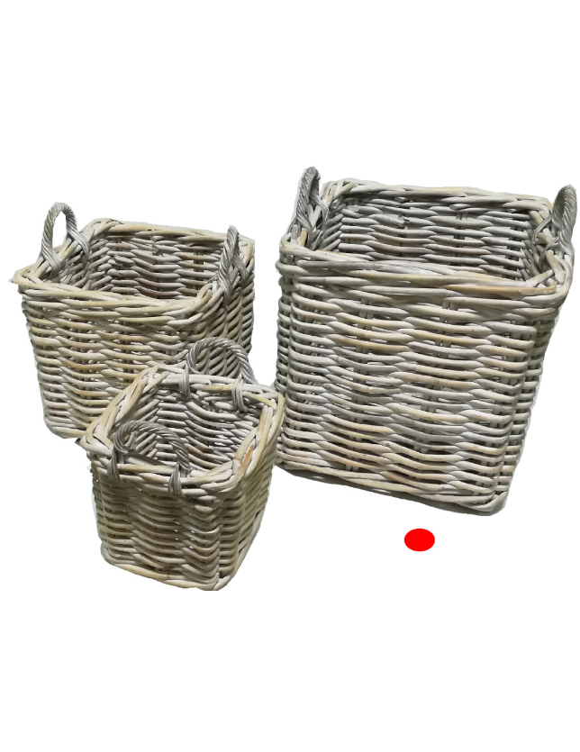 CESTO TIVOLI GRANDE 55*55*62 FULL CL WEAVING WHITE WASH IMM