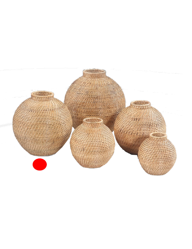 POTE DECORATIVO NATURAL RATTAN 35 - 31387