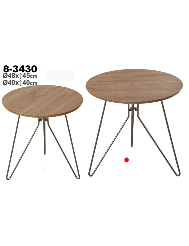 MESA APOIO ROBLE C/PES INOX GRANDE - 83430