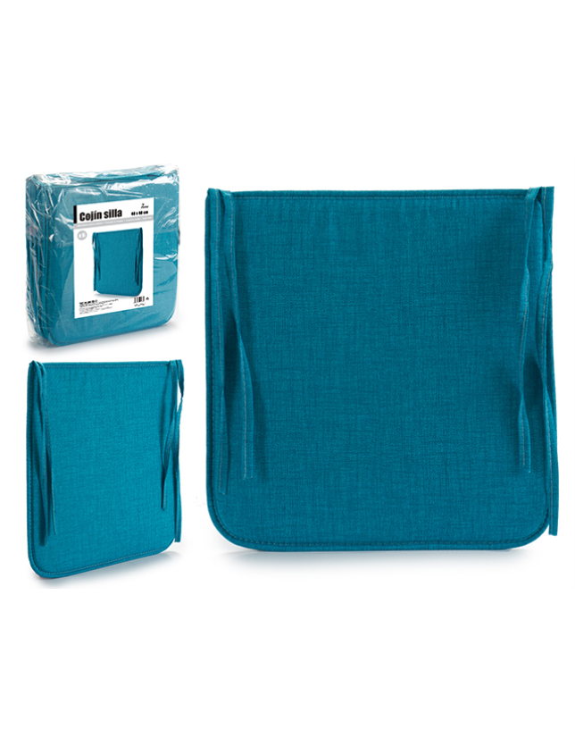 ALMOFADA DE CADEIRA 40*40 AZUL TURQUESA - 22253