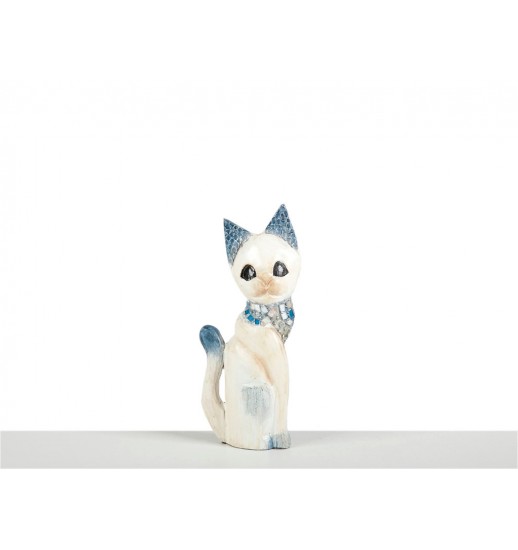 FIGURA GATO MADEIRA MOSAICO PEQUENO - 40234