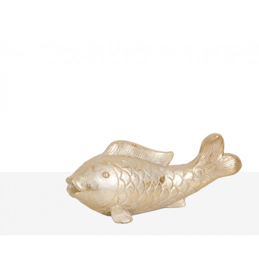 FIGURA PEIXE RESINA DOURADO GRANDE - 3618585/6