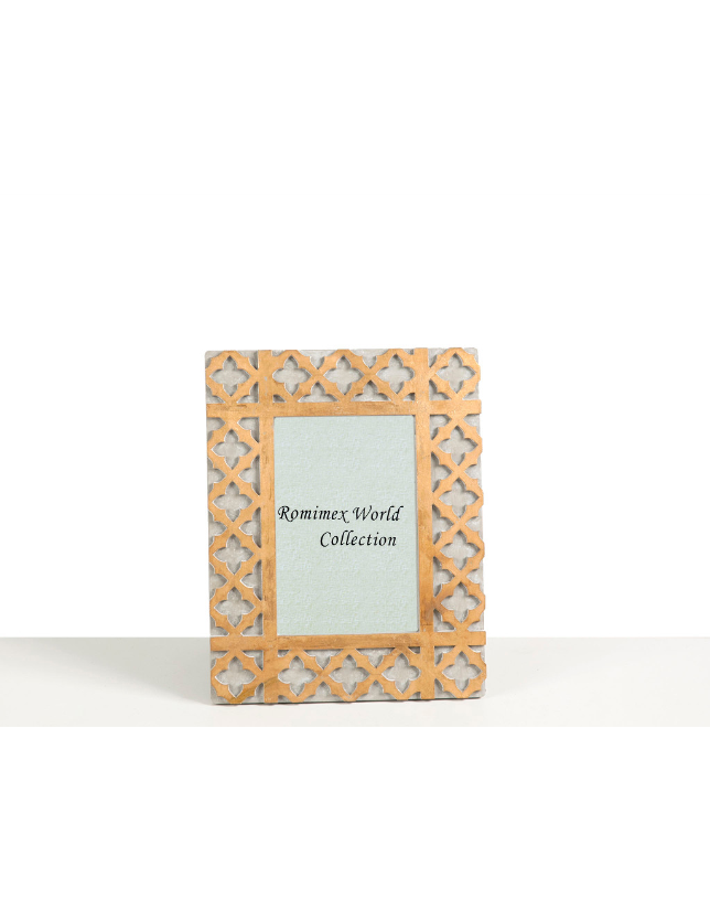 MOLDURA PORTA FOTOS LOUSANGOS RESINA - 101033