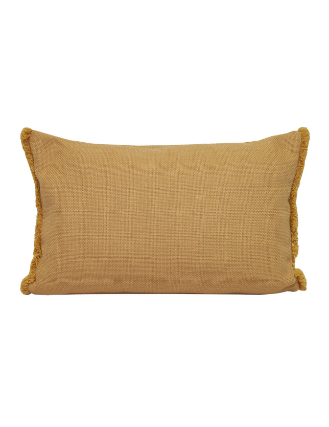 ALMOFADA 35*50 OCRE COM FRANJA - 75024758