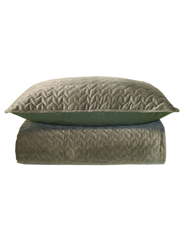 EDREDAO 250*260 COM 2 ALMOFADAS VELUDO VERDE - 83088186