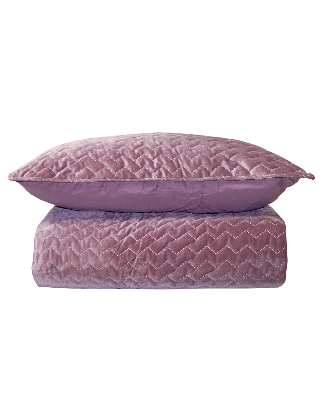 EDREDAO 250*260 COM 2 ALMOFADAS VELUDO LILAS - 83088254