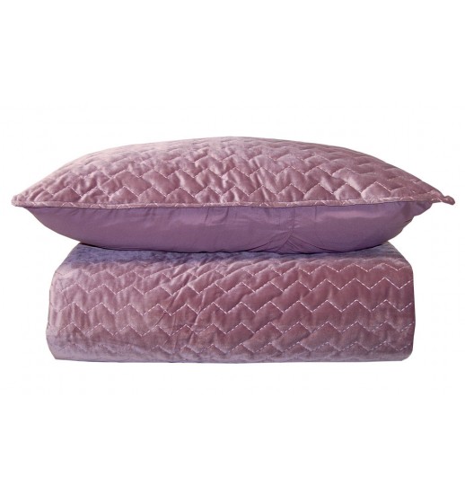 EDREDAO 250*260 COM 2 ALMOFADAS VELUDO LILAS - 83088254