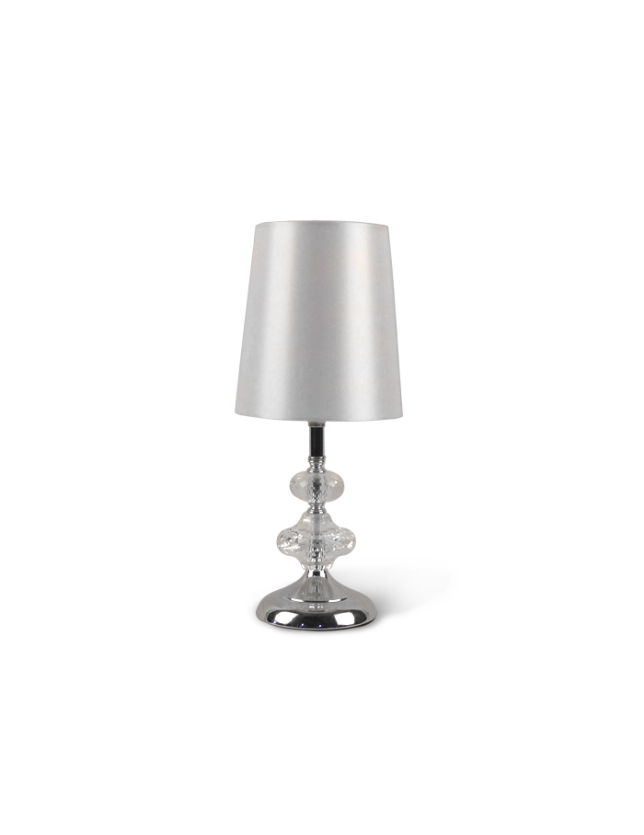 CANDEEIRO BASE CROMADA COM CRISTAL 42CM 34666K - 11755736