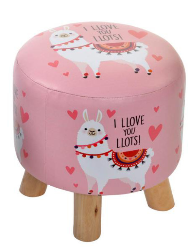 PUFF REDONDO PU PES MADEIRA - MB- 155641