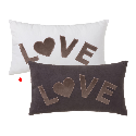 ALMOFADA 2/C LOVE POLIESTER 50*30 - 122393