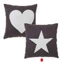 ALMOFADA 2/M HEART E STAR POLIESTER 45*45 - 122394