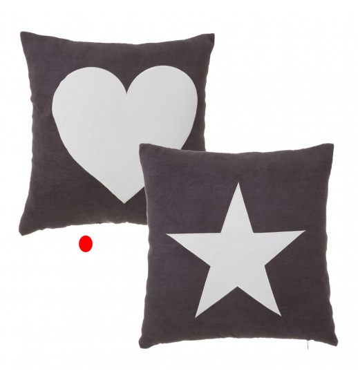 ALMOFADA 2/M HEART E STAR POLIESTER 45*45 - 122394
