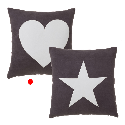 ALMOFADA 2/M HEART E STAR POLIESTER 45*45 - 122394