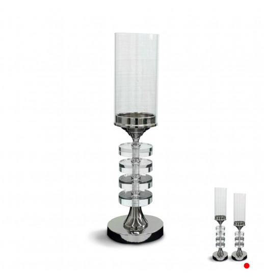 CASTIÇAL METAL C/ VIDRO 13*13*47CM 12029 - 80505039