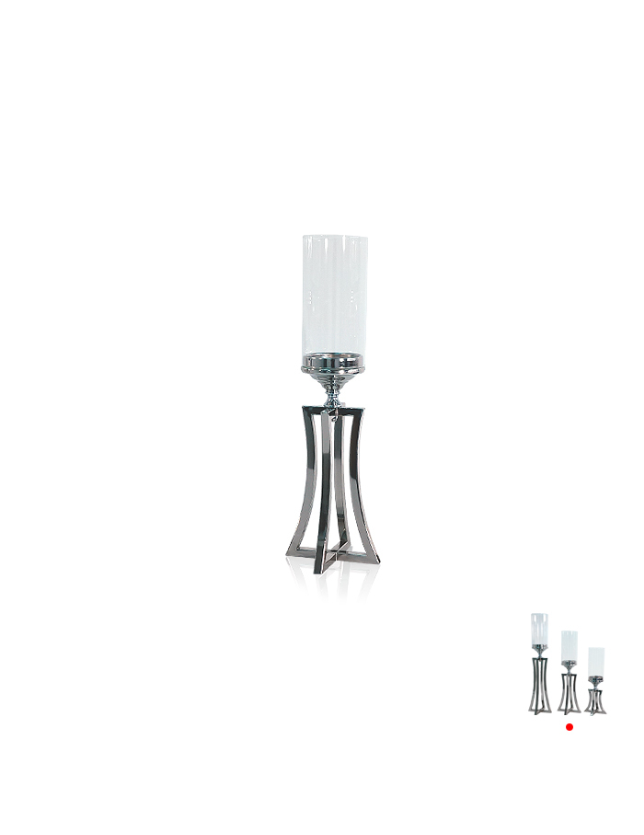 CASTIÇAL METAL C/ VIDRO 12*12*52CM 153120 - 80506395