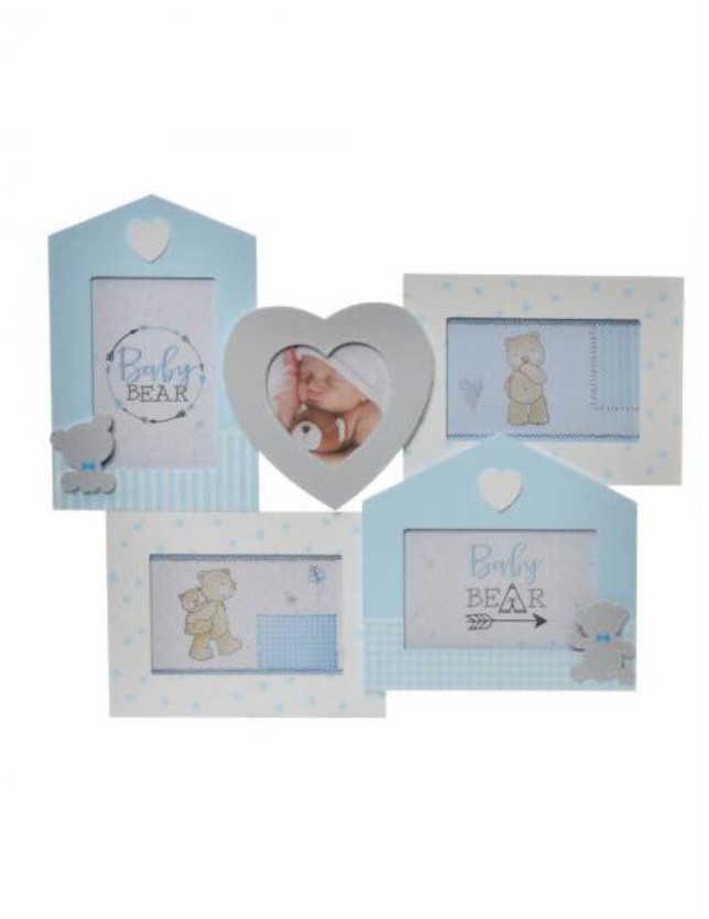 MOLDURA MULTIFOTO MADEIRA 46*2*38 5F PAREDE - BE-145943 2