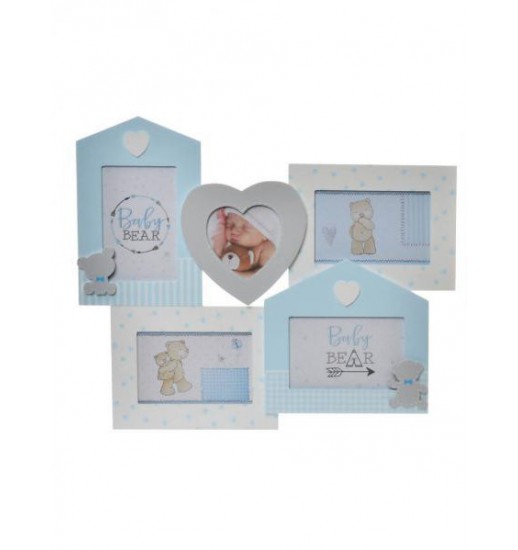 MOLDURA MULTIFOTO MADEIRA 46*2*38 5F PAREDE - BE-145943