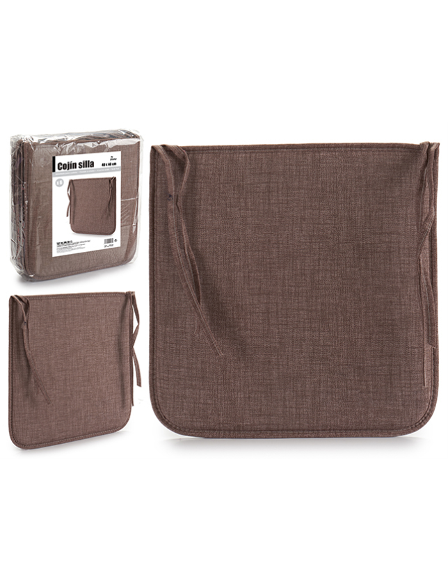 ALMOFADA DE CADEIRA 40*40 CINZA PARDO - 22243