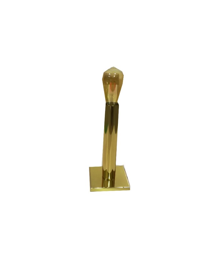 CANDEEIRO (02)  MC147.06.25 MESA TUBO RED/DOURADO C/LAMP.E27 PERA VINTAGE