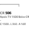 APOIO TV 1500 BAIXO CURVE - CR506