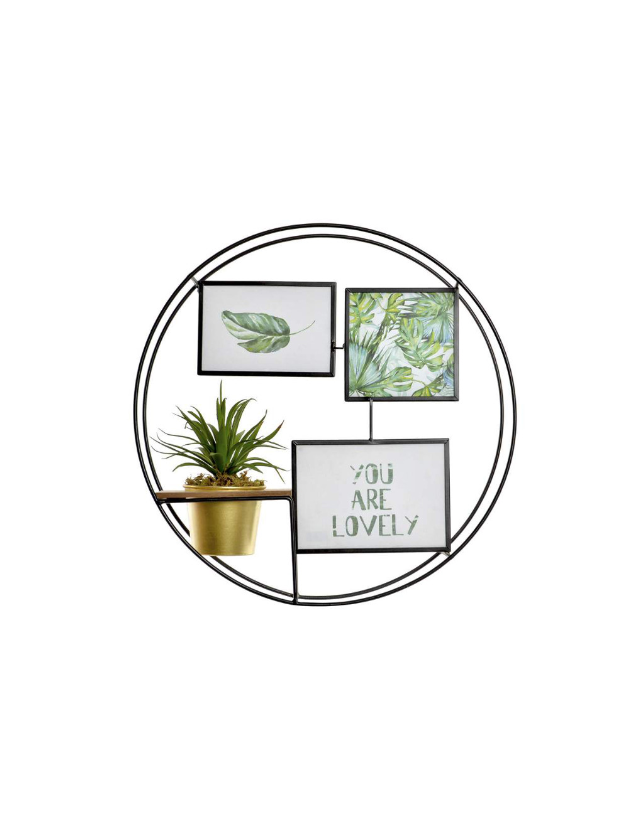 MOLDURA MULTIFOTO METAL MADEIRA 43*12*43 - LD-156162