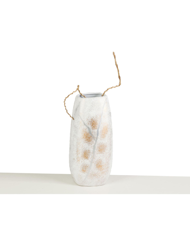 JARRA CERAMICA PRATA/DOURADA - 2672