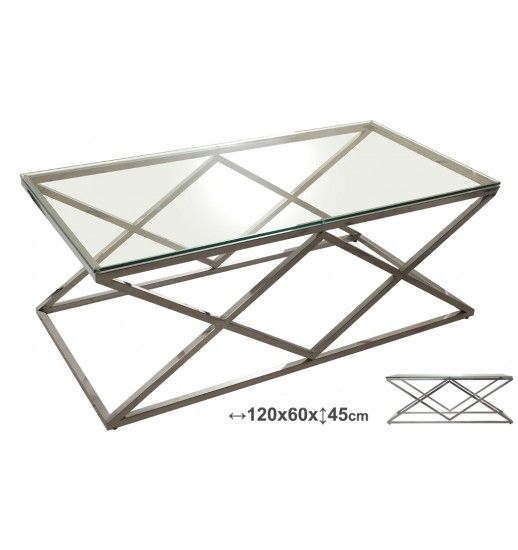 MESA CENTRO METAL CRISTAL 120*60*45 - 45252