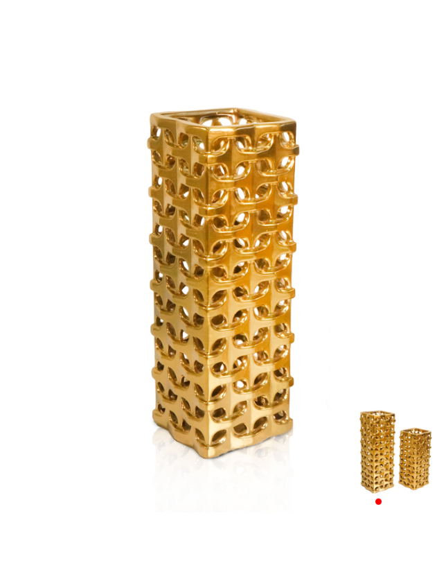 JARRA DECORATIVA DOURADA 15.5*15.5*41 M18227-1MGD - 11937046