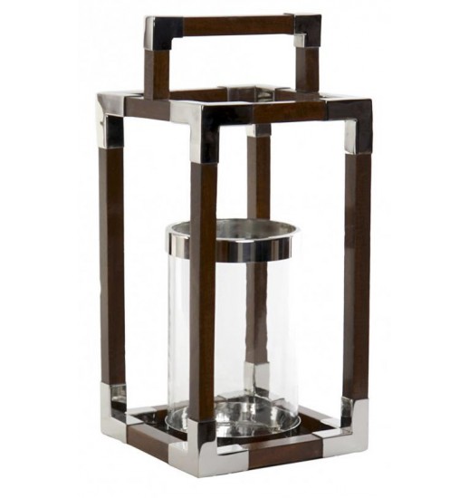 PORTA VELA MANGA AÇO 23*23*50.5 CROMADO PRATEADO - PV-157018