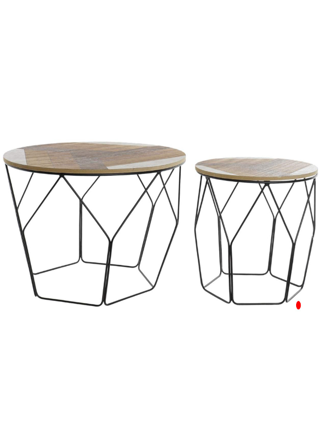 MESA APOIO PEQUENA MADEIRA METAL - MB-157433