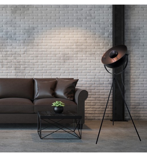 CANDEEIRO DE PE  METAL PRETO CINEMA 65*143*65 - LA9927